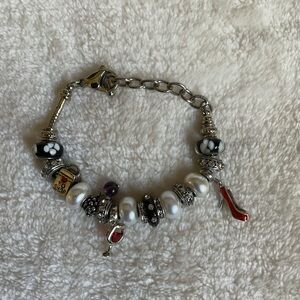 Charm Bracelet-shoe-i love to shop-wine glass